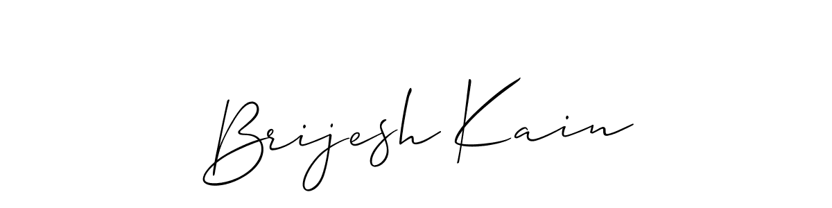 The best way (Allison_Script) to make a short signature is to pick only two or three words in your name. The name Brijesh Kain include a total of six letters. For converting this name. Brijesh Kain signature style 2 images and pictures png