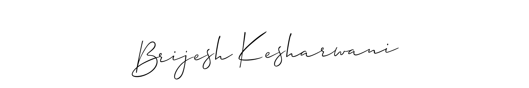 Also we have Brijesh Kesharwani name is the best signature style. Create professional handwritten signature collection using Allison_Script autograph style. Brijesh Kesharwani signature style 2 images and pictures png