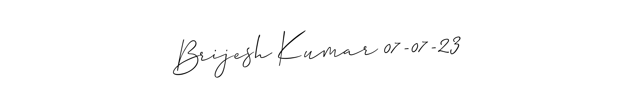 Also we have Brijesh Kumar 07-07-23 name is the best signature style. Create professional handwritten signature collection using Allison_Script autograph style. Brijesh Kumar 07-07-23 signature style 2 images and pictures png