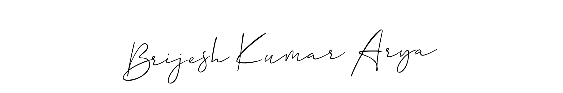 You should practise on your own different ways (Allison_Script) to write your name (Brijesh Kumar Arya) in signature. don't let someone else do it for you. Brijesh Kumar Arya signature style 2 images and pictures png