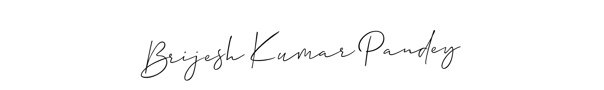 How to make Brijesh Kumar Pandey name signature. Use Allison_Script style for creating short signs online. This is the latest handwritten sign. Brijesh Kumar Pandey signature style 2 images and pictures png