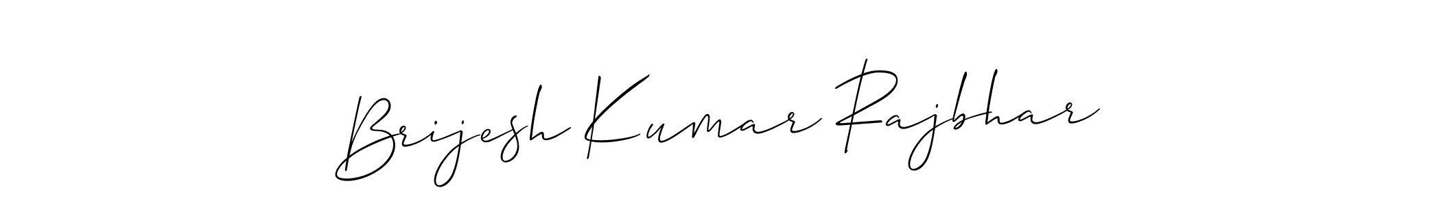 How to make Brijesh Kumar Rajbhar name signature. Use Allison_Script style for creating short signs online. This is the latest handwritten sign. Brijesh Kumar Rajbhar signature style 2 images and pictures png