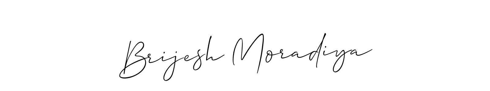 The best way (Allison_Script) to make a short signature is to pick only two or three words in your name. The name Brijesh Moradiya include a total of six letters. For converting this name. Brijesh Moradiya signature style 2 images and pictures png