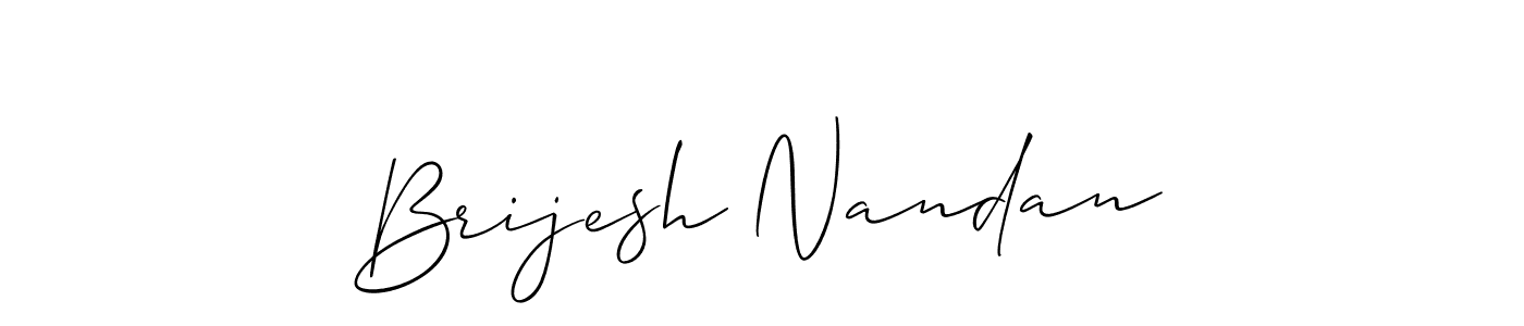 It looks lik you need a new signature style for name Brijesh Nandan. Design unique handwritten (Allison_Script) signature with our free signature maker in just a few clicks. Brijesh Nandan signature style 2 images and pictures png