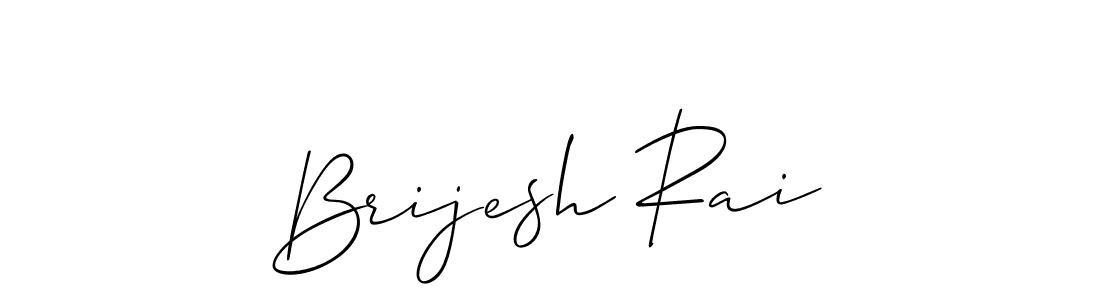 How to make Brijesh Rai name signature. Use Allison_Script style for creating short signs online. This is the latest handwritten sign. Brijesh Rai signature style 2 images and pictures png