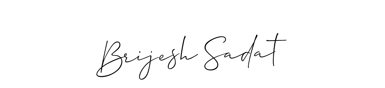 It looks lik you need a new signature style for name Brijesh Sadat. Design unique handwritten (Allison_Script) signature with our free signature maker in just a few clicks. Brijesh Sadat signature style 2 images and pictures png