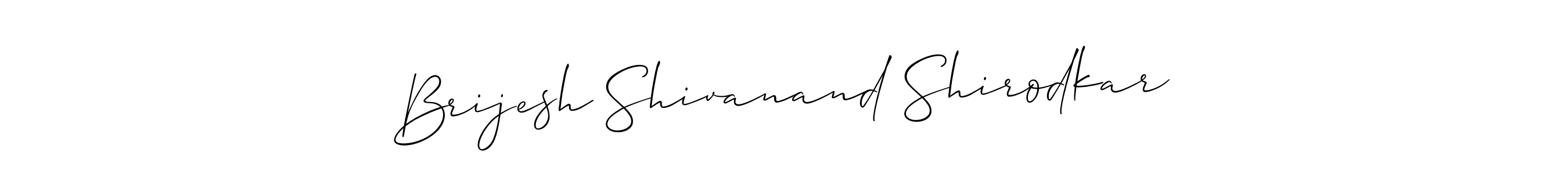 How to make Brijesh Shivanand Shirodkar name signature. Use Allison_Script style for creating short signs online. This is the latest handwritten sign. Brijesh Shivanand Shirodkar signature style 2 images and pictures png