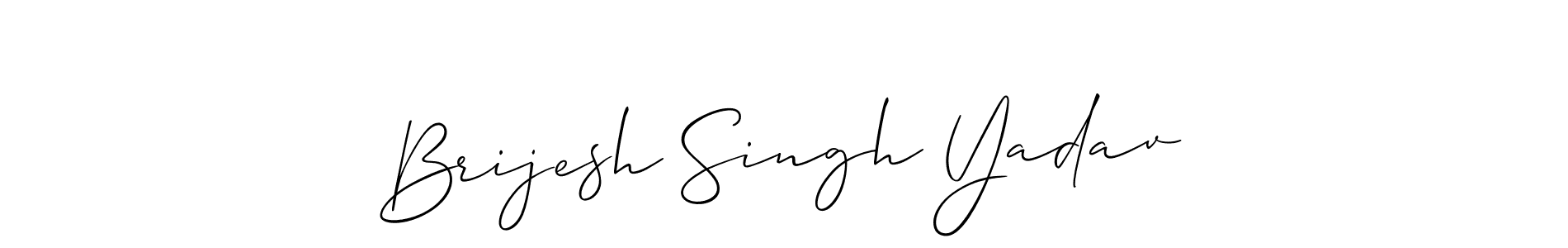 Design your own signature with our free online signature maker. With this signature software, you can create a handwritten (Allison_Script) signature for name Brijesh Singh Yadav. Brijesh Singh Yadav signature style 2 images and pictures png