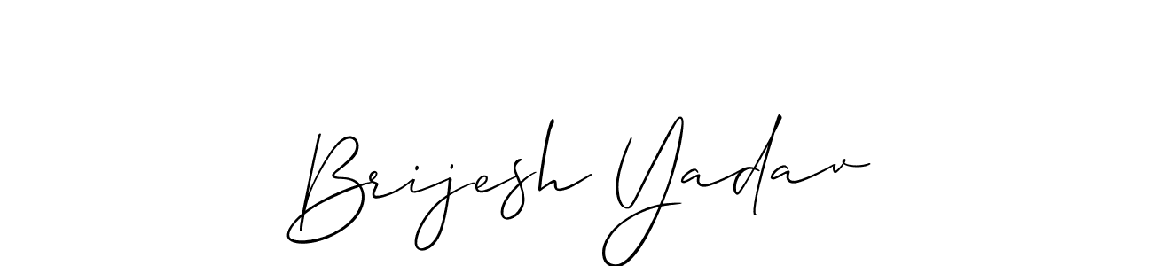 How to make Brijesh Yadav name signature. Use Allison_Script style for creating short signs online. This is the latest handwritten sign. Brijesh Yadav signature style 2 images and pictures png