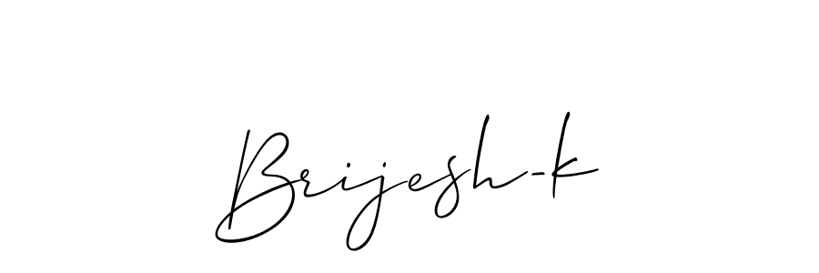 How to make Brijesh-k signature? Allison_Script is a professional autograph style. Create handwritten signature for Brijesh-k name. Brijesh-k signature style 2 images and pictures png