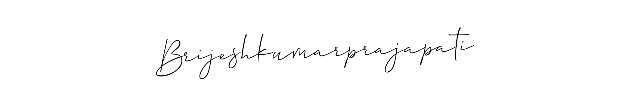 Create a beautiful signature design for name Brijeshkumarprajapati. With this signature (Allison_Script) fonts, you can make a handwritten signature for free. Brijeshkumarprajapati signature style 2 images and pictures png