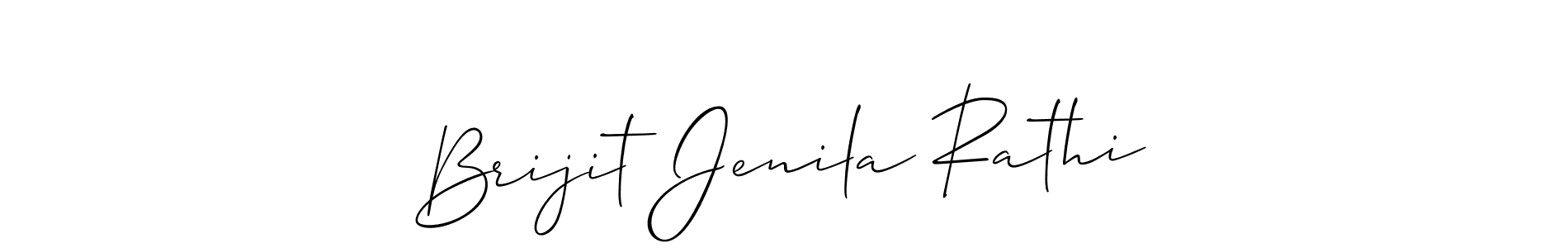 Brijit Jenila Rathi stylish signature style. Best Handwritten Sign (Allison_Script) for my name. Handwritten Signature Collection Ideas for my name Brijit Jenila Rathi. Brijit Jenila Rathi signature style 2 images and pictures png