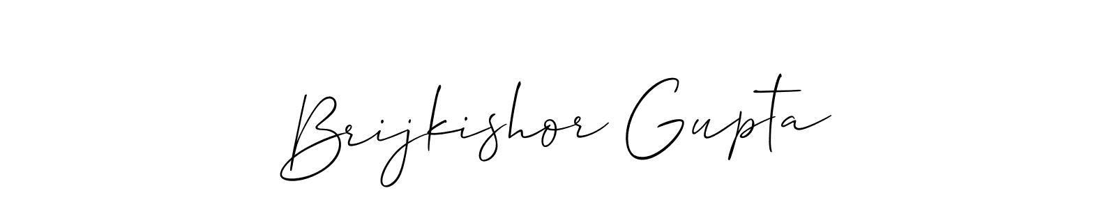 Use a signature maker to create a handwritten signature online. With this signature software, you can design (Allison_Script) your own signature for name Brijkishor Gupta. Brijkishor Gupta signature style 2 images and pictures png