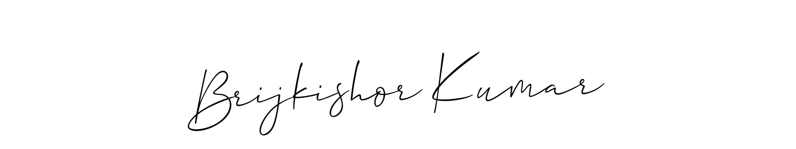 Use a signature maker to create a handwritten signature online. With this signature software, you can design (Allison_Script) your own signature for name Brijkishor Kumar. Brijkishor Kumar signature style 2 images and pictures png