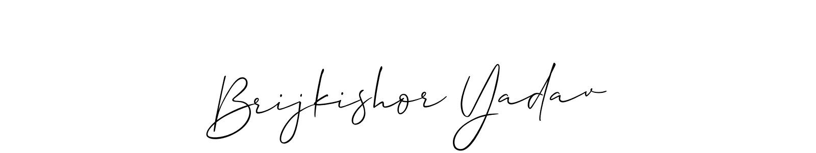 Make a beautiful signature design for name Brijkishor Yadav. With this signature (Allison_Script) style, you can create a handwritten signature for free. Brijkishor Yadav signature style 2 images and pictures png