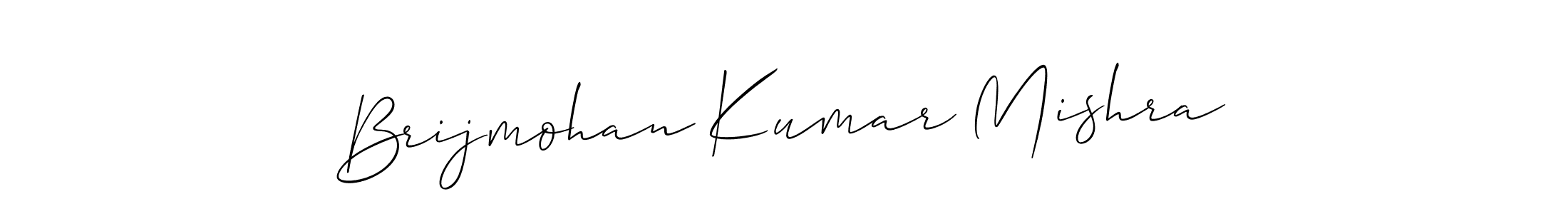 Use a signature maker to create a handwritten signature online. With this signature software, you can design (Allison_Script) your own signature for name Brijmohan Kumar Mishra. Brijmohan Kumar Mishra signature style 2 images and pictures png