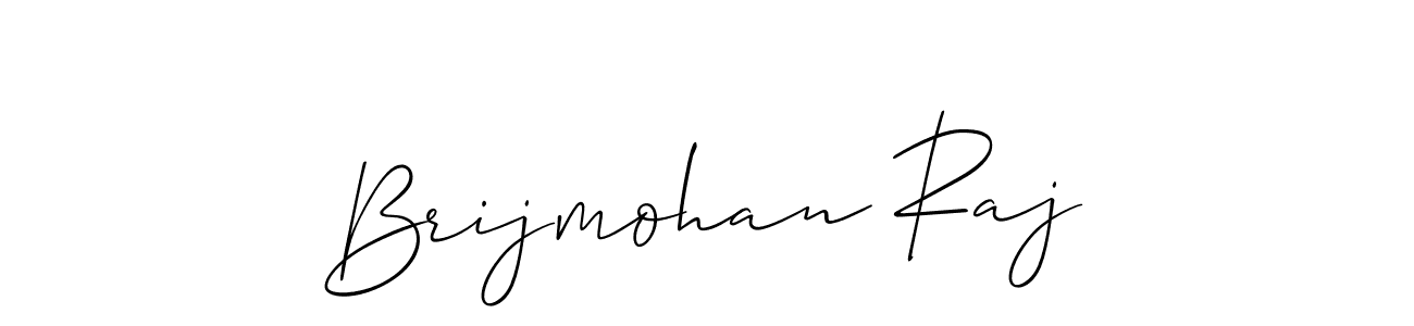 How to make Brijmohan Raj name signature. Use Allison_Script style for creating short signs online. This is the latest handwritten sign. Brijmohan Raj signature style 2 images and pictures png