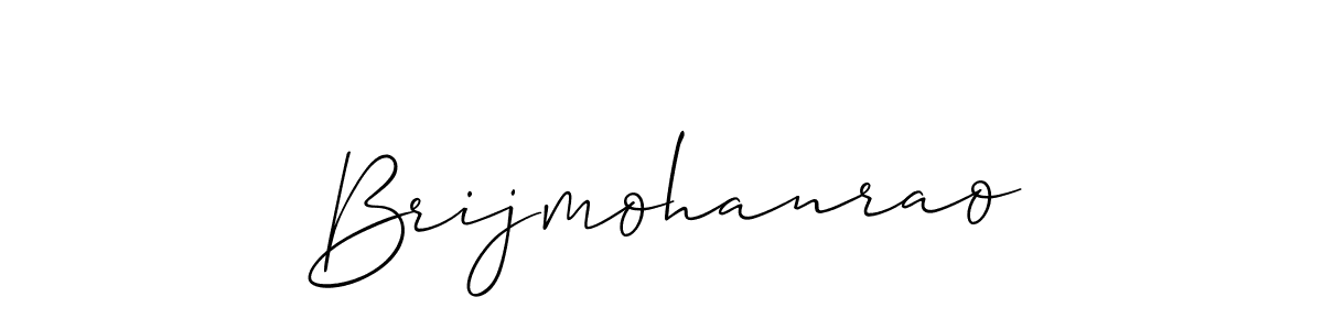 Allison_Script is a professional signature style that is perfect for those who want to add a touch of class to their signature. It is also a great choice for those who want to make their signature more unique. Get Brijmohanrao name to fancy signature for free. Brijmohanrao signature style 2 images and pictures png