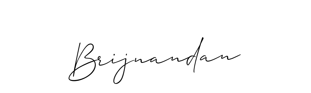 Create a beautiful signature design for name Brijnandan. With this signature (Allison_Script) fonts, you can make a handwritten signature for free. Brijnandan signature style 2 images and pictures png