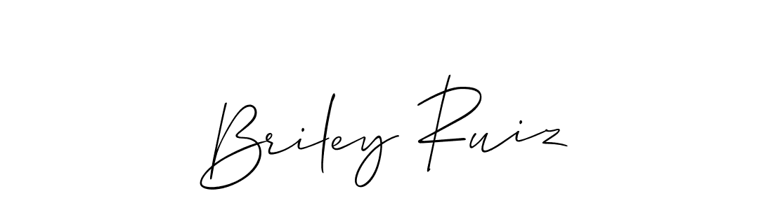 How to make Briley Ruiz name signature. Use Allison_Script style for creating short signs online. This is the latest handwritten sign. Briley Ruiz signature style 2 images and pictures png