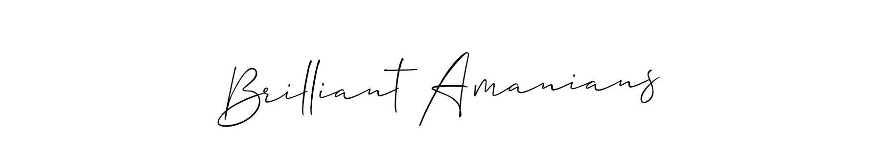 Check out images of Autograph of Brilliant Amanians name. Actor Brilliant Amanians Signature Style. Allison_Script is a professional sign style online. Brilliant Amanians signature style 2 images and pictures png