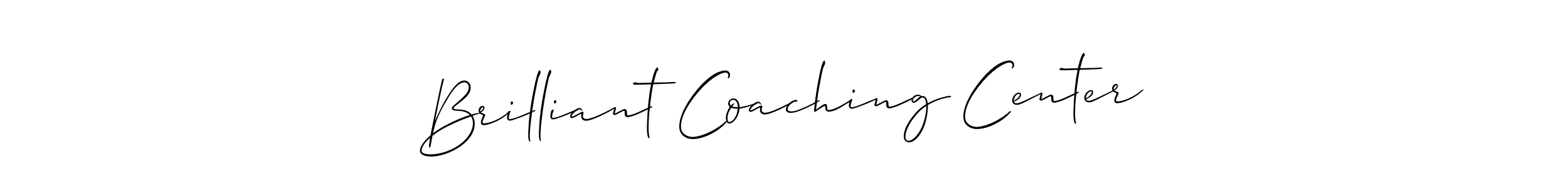 You should practise on your own different ways (Allison_Script) to write your name (Brilliant Coaching Center) in signature. don't let someone else do it for you. Brilliant Coaching Center signature style 2 images and pictures png