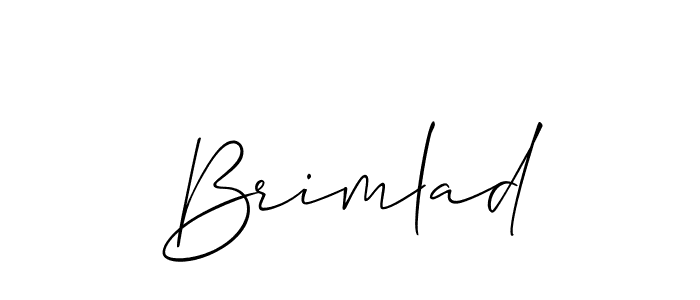 It looks lik you need a new signature style for name Brimlad. Design unique handwritten (Allison_Script) signature with our free signature maker in just a few clicks. Brimlad signature style 2 images and pictures png