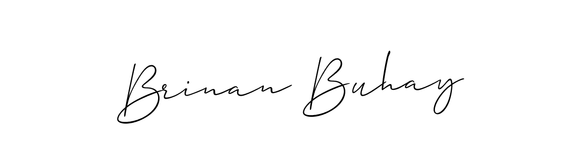 Make a beautiful signature design for name Brinan Buhay. With this signature (Allison_Script) style, you can create a handwritten signature for free. Brinan Buhay signature style 2 images and pictures png