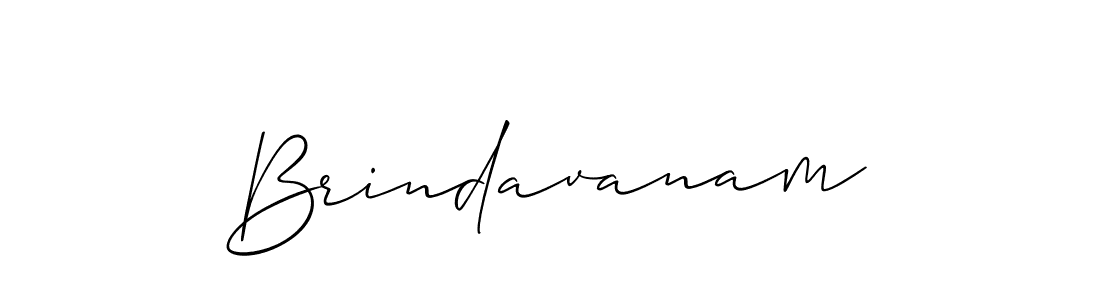 How to make Brindavanam signature? Allison_Script is a professional autograph style. Create handwritten signature for Brindavanam name. Brindavanam signature style 2 images and pictures png