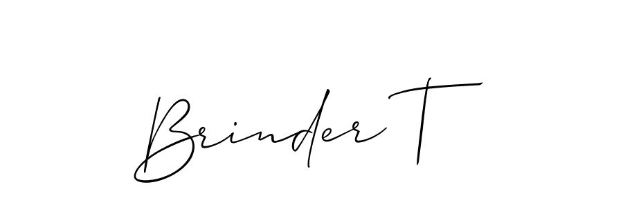 You can use this online signature creator to create a handwritten signature for the name Brinder T. This is the best online autograph maker. Brinder T signature style 2 images and pictures png