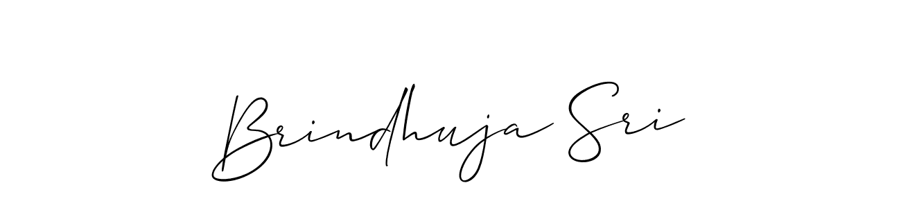 How to make Brindhuja Sri signature? Allison_Script is a professional autograph style. Create handwritten signature for Brindhuja Sri name. Brindhuja Sri signature style 2 images and pictures png