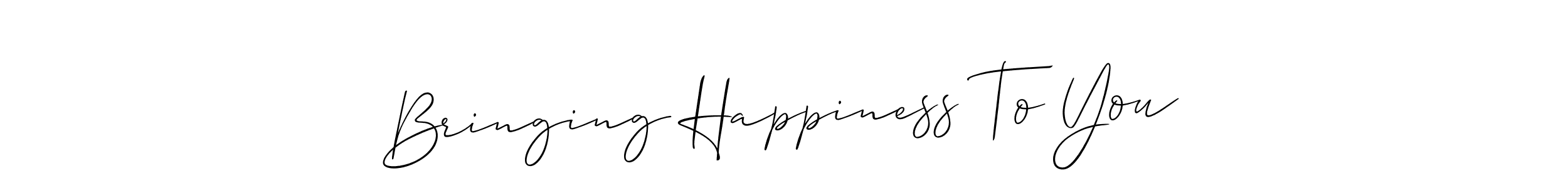 Check out images of Autograph of Bringing Happiness To You name. Actor Bringing Happiness To You Signature Style. Allison_Script is a professional sign style online. Bringing Happiness To You signature style 2 images and pictures png