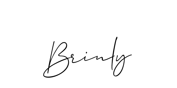 The best way (Allison_Script) to make a short signature is to pick only two or three words in your name. The name Brinly include a total of six letters. For converting this name. Brinly signature style 2 images and pictures png