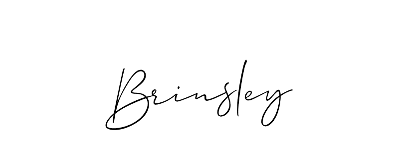 Use a signature maker to create a handwritten signature online. With this signature software, you can design (Allison_Script) your own signature for name Brinsley. Brinsley signature style 2 images and pictures png