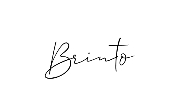 Design your own signature with our free online signature maker. With this signature software, you can create a handwritten (Allison_Script) signature for name Brinto. Brinto signature style 2 images and pictures png