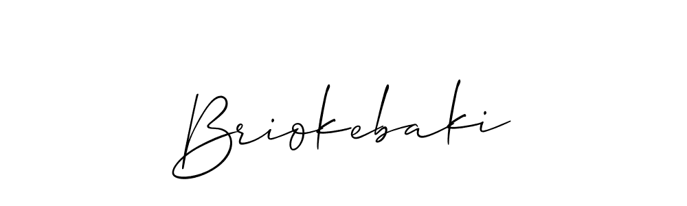 How to Draw Briokebaki signature style? Allison_Script is a latest design signature styles for name Briokebaki. Briokebaki signature style 2 images and pictures png