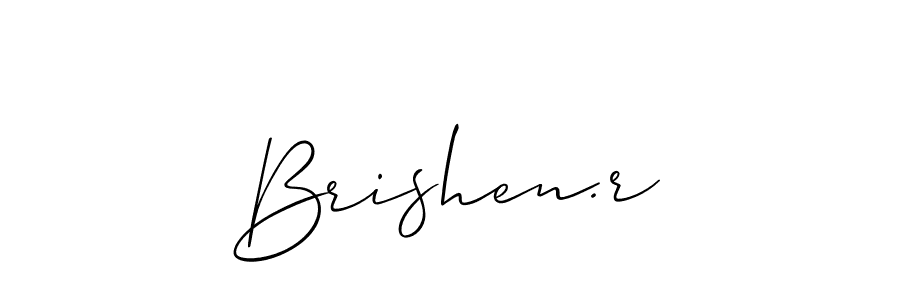 Use a signature maker to create a handwritten signature online. With this signature software, you can design (Allison_Script) your own signature for name Brishen.r. Brishen.r signature style 2 images and pictures png