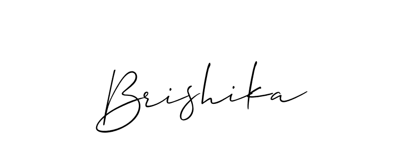 How to make Brishika signature? Allison_Script is a professional autograph style. Create handwritten signature for Brishika name. Brishika signature style 2 images and pictures png