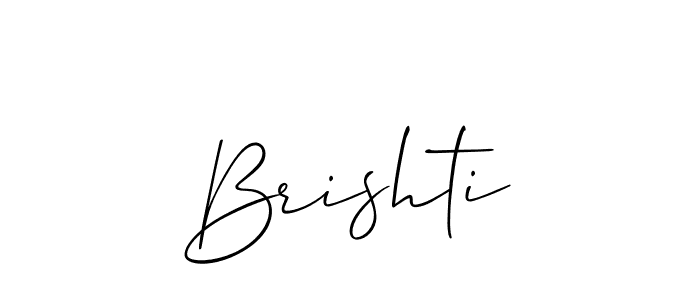The best way (Allison_Script) to make a short signature is to pick only two or three words in your name. The name Brishti include a total of six letters. For converting this name. Brishti signature style 2 images and pictures png