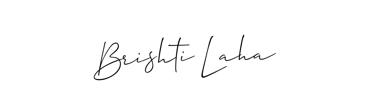 It looks lik you need a new signature style for name Brishti Laha. Design unique handwritten (Allison_Script) signature with our free signature maker in just a few clicks. Brishti Laha signature style 2 images and pictures png