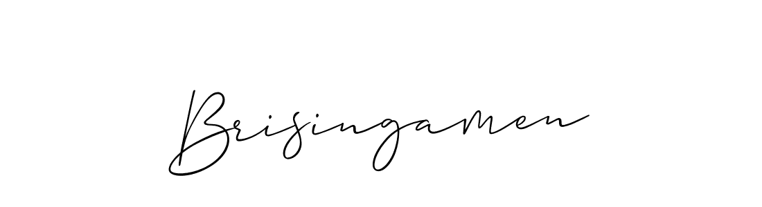 Best and Professional Signature Style for Brisingamen. Allison_Script Best Signature Style Collection. Brisingamen signature style 2 images and pictures png