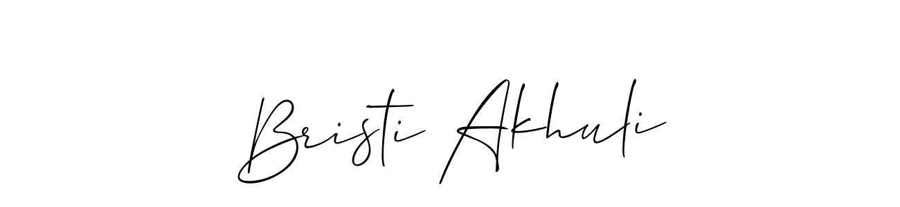This is the best signature style for the Bristi Akhuli name. Also you like these signature font (Allison_Script). Mix name signature. Bristi Akhuli signature style 2 images and pictures png