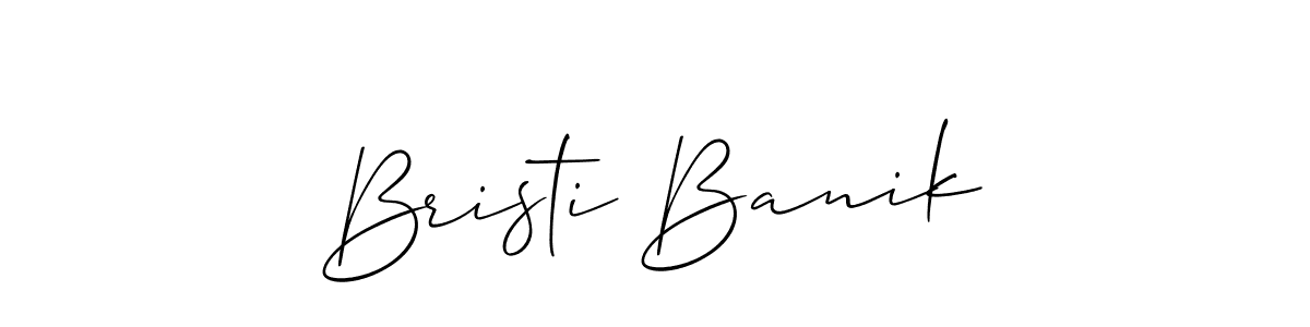 How to make Bristi Banik signature? Allison_Script is a professional autograph style. Create handwritten signature for Bristi Banik name. Bristi Banik signature style 2 images and pictures png