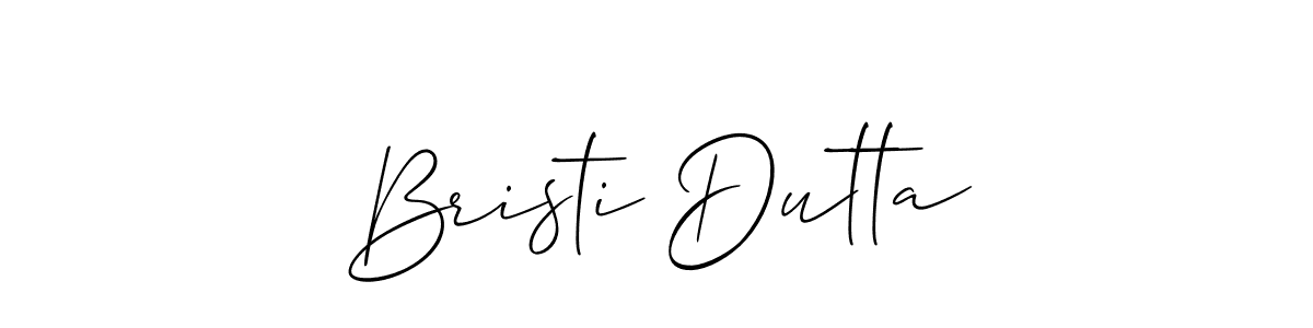 Design your own signature with our free online signature maker. With this signature software, you can create a handwritten (Allison_Script) signature for name Bristi Dutta. Bristi Dutta signature style 2 images and pictures png