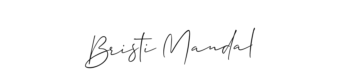 Make a short Bristi Mandal signature style. Manage your documents anywhere anytime using Allison_Script. Create and add eSignatures, submit forms, share and send files easily. Bristi Mandal signature style 2 images and pictures png