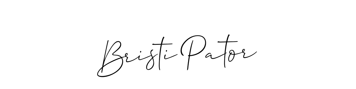 How to make Bristi Pator name signature. Use Allison_Script style for creating short signs online. This is the latest handwritten sign. Bristi Pator signature style 2 images and pictures png