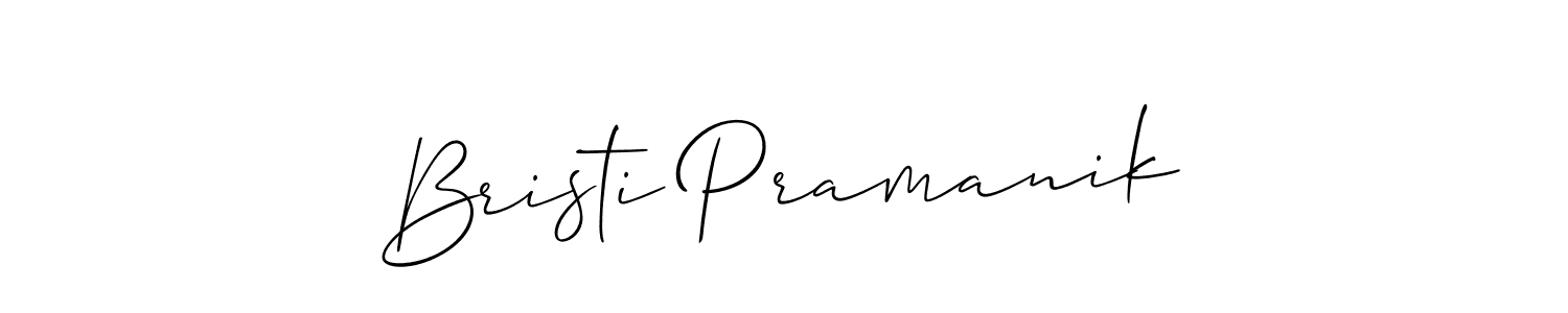 if you are searching for the best signature style for your name Bristi Pramanik. so please give up your signature search. here we have designed multiple signature styles  using Allison_Script. Bristi Pramanik signature style 2 images and pictures png