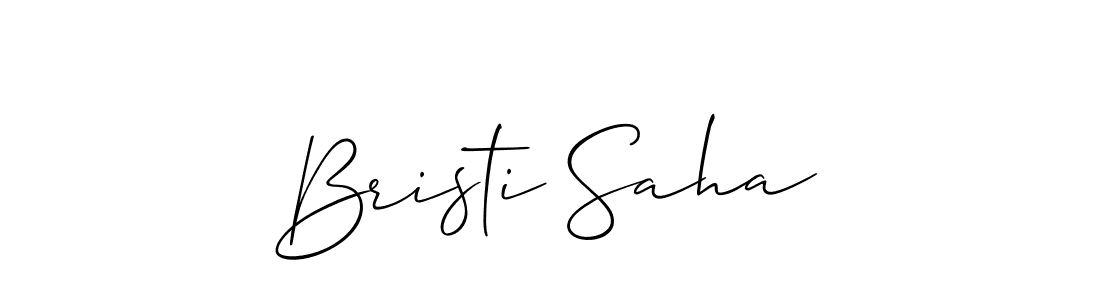 How to make Bristi Saha name signature. Use Allison_Script style for creating short signs online. This is the latest handwritten sign. Bristi Saha signature style 2 images and pictures png