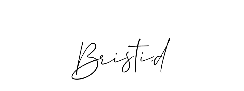 How to make Bristi.d signature? Allison_Script is a professional autograph style. Create handwritten signature for Bristi.d name. Bristi.d signature style 2 images and pictures png
