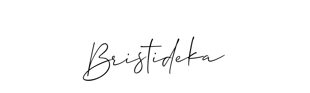 Create a beautiful signature design for name Bristideka. With this signature (Allison_Script) fonts, you can make a handwritten signature for free. Bristideka signature style 2 images and pictures png